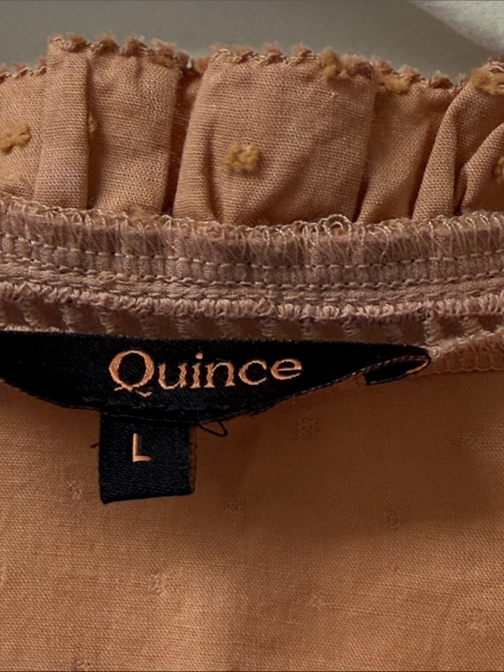 Quince Rust Pintuck Button-Front Shirt - Picture 2 of 3